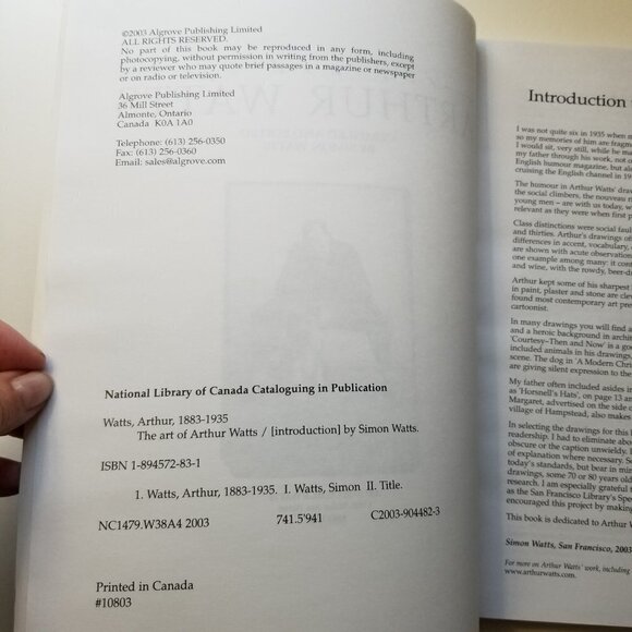 The Art of Arthur Watts Eddited by Simon Watts 2003 Vintage Algrove Publishing - Picture 3 of 15